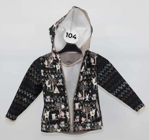 104-es Barna erdő Softshell kabát szatén szegéssel